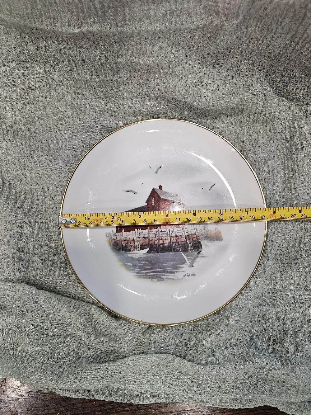 Vintage 1989 Patchell Olson Collector Plate Motif No. 1 Rockport MA Boathouse